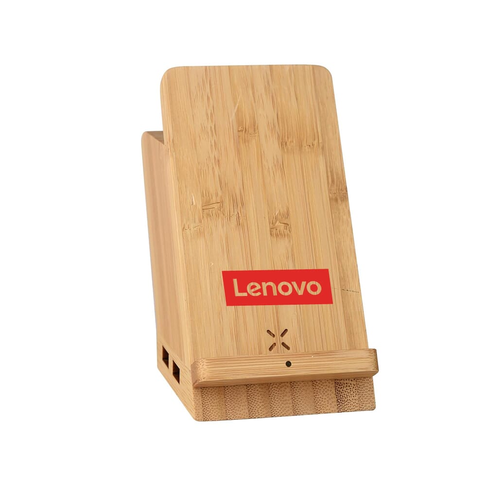 Wangari Maple 15W Wireless charger & USB Hub with Pen Stand